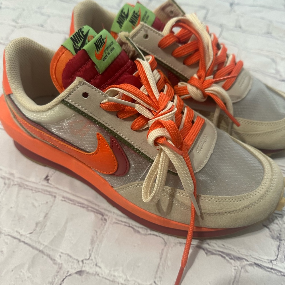 Nike Vibrant Orange and Cream Sneakers